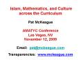 Islam, Mathematics, and Culture across the Curriculum PowerPoint PPT Presentation