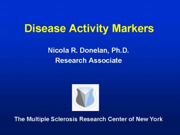 Disease Activity Markers