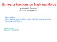Schwartz functions on Nash manifolds PowerPoint PPT Presentation