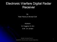 Electronic Warfare Digital Radar Receiver