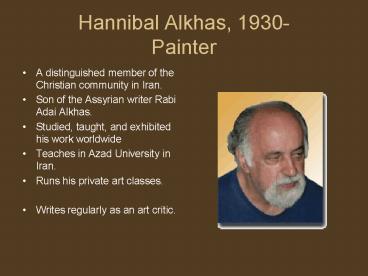 Hannibal Alkhas, 1930- Painter