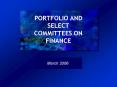 PORTFOLIO AND SELECT COMMITTEES ON FINANCE PowerPoint PPT Presentation