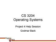 CS 3204 Operating Systems