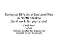 Ecological Effects ofSea Level Rise in North Carolina Can it work for your state? PowerPoint PPT Presentation