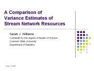 A Comparison of Variance Estimates of Stream Network Resources