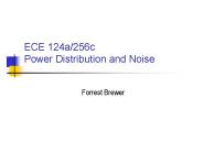 ECE 124a/256c Power Distribution and Noise