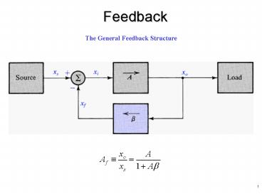 The General Feedback Structure