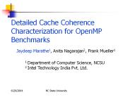 Detailed Cache Coherence Characterization for OpenMP Benchmarks