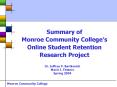 Summary of Monroe Community College PowerPoint PPT Presentation