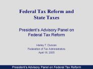 Federal Tax Reform and State Taxes