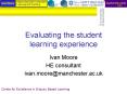 Evaluating the student learning experience PowerPoint PPT Presentation