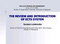 THE REVIEW AND INTRODUCTION OF ECTS SYSTEM PowerPoint PPT Presentation
