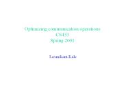 Optimizing communication operations CS433 Spring 2001