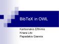 BibTeX in OWL PowerPoint PPT Presentation