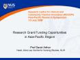 Research Grant Funding Opportunities in AsiaPacific Region PowerPoint PPT Presentation