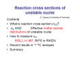 Reaction cross sections of unstable nuclei PowerPoint PPT Presentation