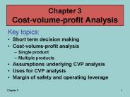 Chapter 3 Cost-volume-profit Analysis