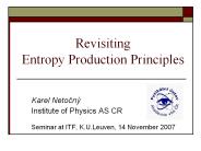 Revisiting Entropy Production Principles