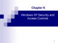 Windows XP Security and Access Controls PowerPoint PPT Presentation
