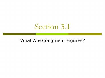 What Are Congruent Figures