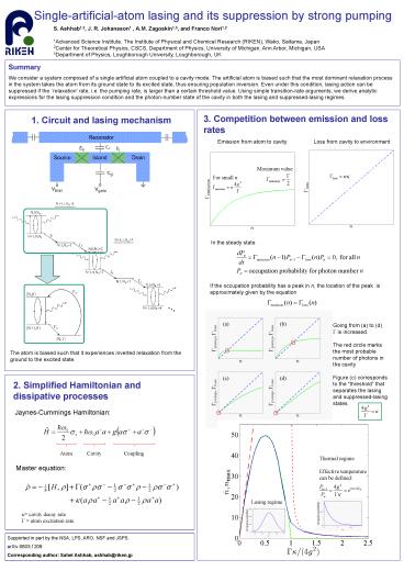 1' Circuit and lasing mechanism