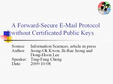 A Forward-Secure E-Mail Protocol without Certificated Public Keys