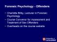 Forensic Psychology Offenders PowerPoint PPT Presentation