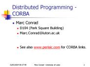 Distributed Programming - CORBA