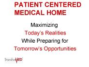 Patient Centered    Medical Home