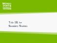 Title IX for Secondary Students PowerPoint PPT Presentation