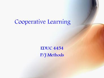 Cooperative Learning
