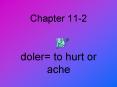 doler to hurt or ache PowerPoint PPT Presentation