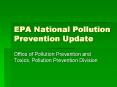 EPA National Pollution Prevention Update PowerPoint PPT Presentation