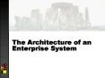 The Architecture of an Enterprise System PowerPoint PPT Presentation