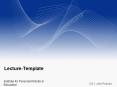 Lecture-Template PowerPoint PPT Presentation