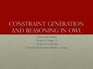 Constraint Generation and Reasoning in OWL