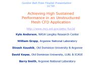 Gordon Bell Prize Finalist Presentation SC