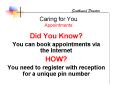 Caring for You Appointments PowerPoint PPT Presentation