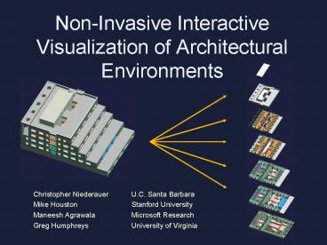 NonInvasive Interactive Visualization of Architectural Environments