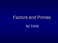 Factors and Primes PowerPoint PPT Presentation