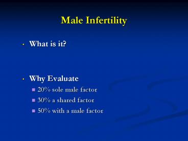 Male Infertility