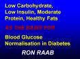 Low Carbohydrate, Low Insulin, Moderate Protein, Healthy Fats PowerPoint PPT Presentation
