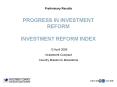 PROGRESS IN INVESTMENT REFORM INVESTMENT REFORM INDEX PowerPoint PPT Presentation
