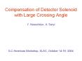 Compensation of Detector Solenoid with Large Crossing Angle PowerPoint PPT Presentation