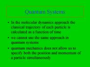 Quantum Systems