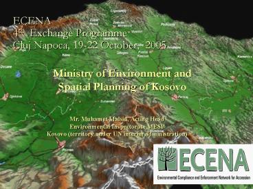 ECENA 4th Exchange Programme Cluj Napoca, 1922 October, 2005