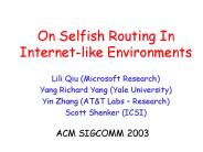 On Selfish Routing In Internet-like Environments