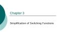 Simplification of Switching Functions PowerPoint PPT Presentation