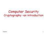 Computer Security Cryptography an introduction