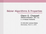 Bzier Algorithms